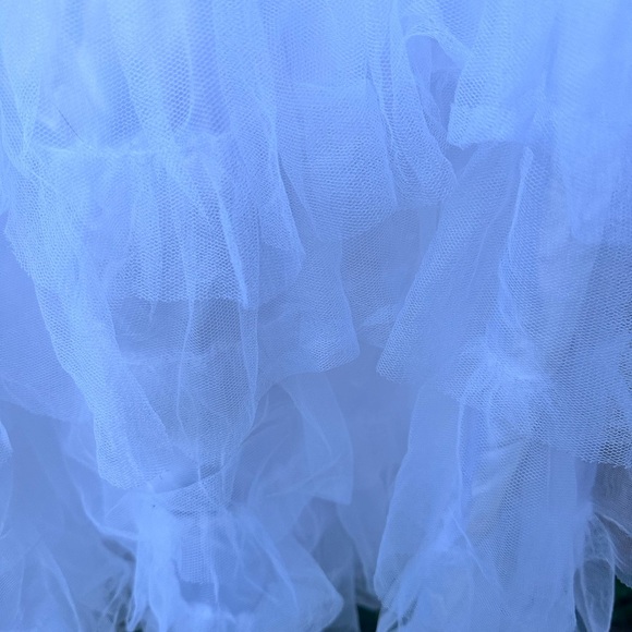 Formal white girls full length tiered dress toddler 2T - Picture 7 of 9